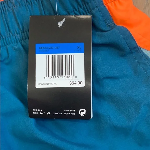 NWT Nike Mens Current Volley Swim Bottom Board Blue Shorts Size XL - Picture 5 of 8